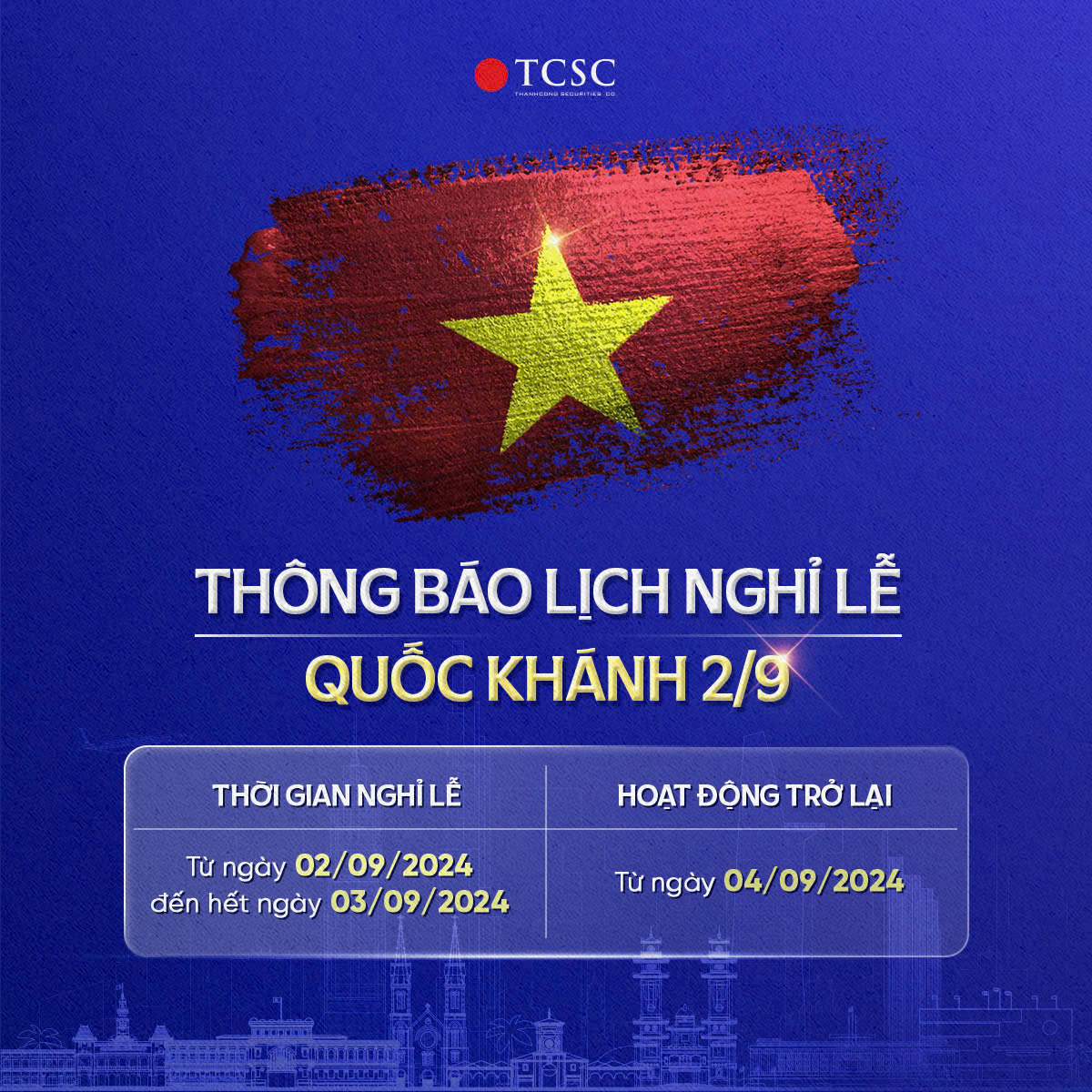 Thông báo nghỉ Quốc khánh 2 9