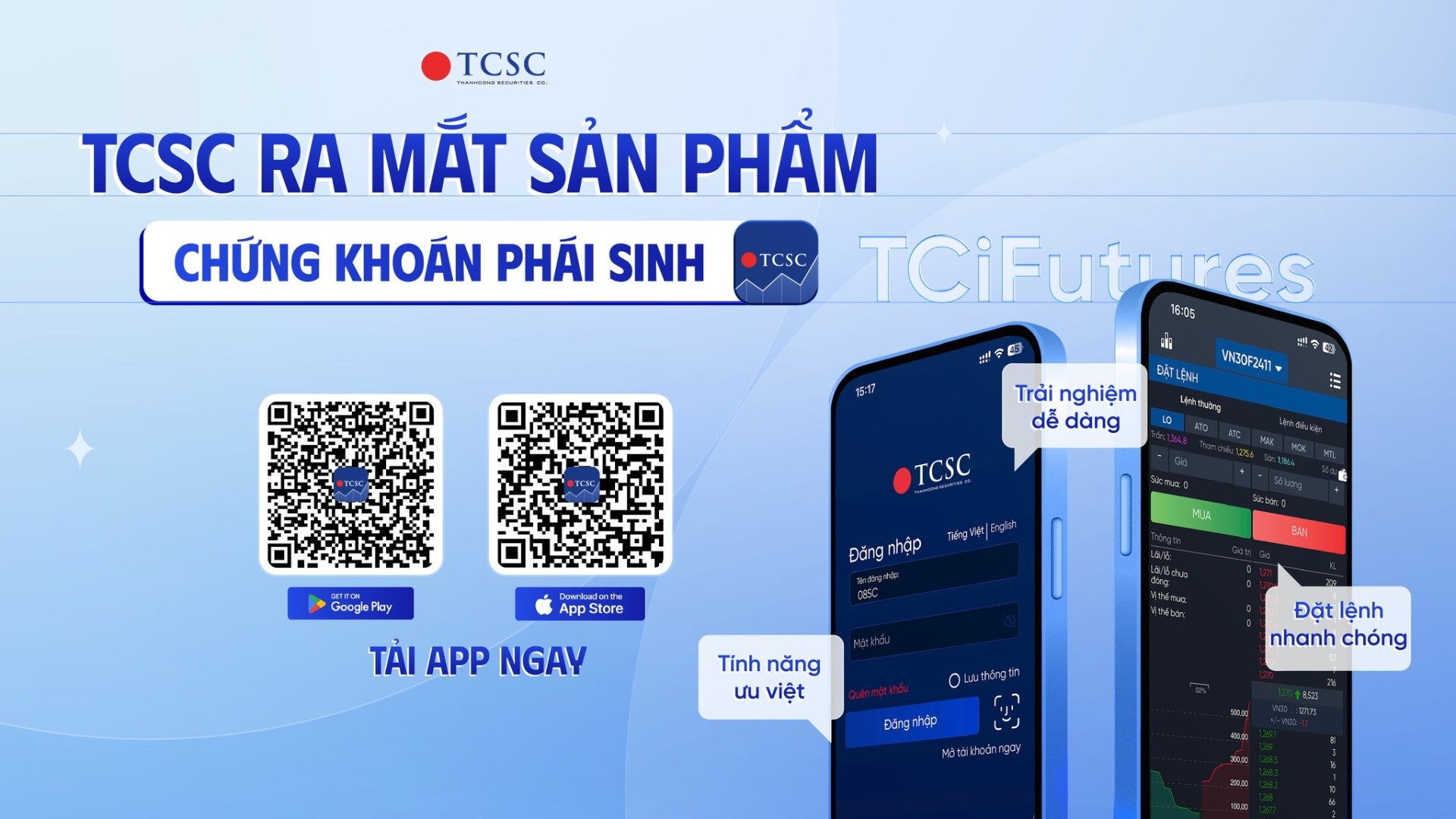 TCSC ra mắt sản phẩm giao dịch chứng khoán phái sinh